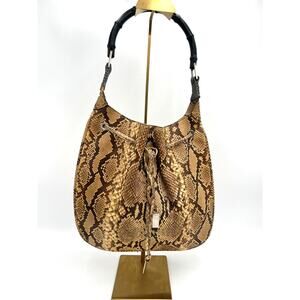 Gucci Vintage Tom Ford Python Bamboo Shoulder Bag [Refurbished]